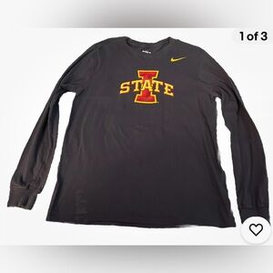 Iowa State Cyclones, Nike,  Men's Long Sleeve T-Shirt , Dark Gray